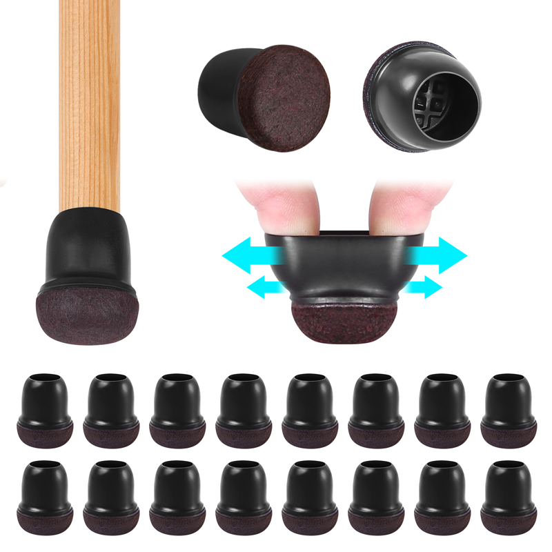 16PCS Black Silicone Chair Leg - Sit Up Bar Floor 评论和价格