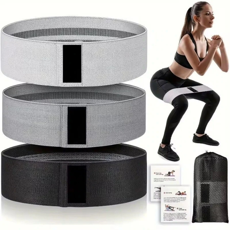 3PCS Fabric Resistance Bands f - Yoga Fitness Class 评论和价格