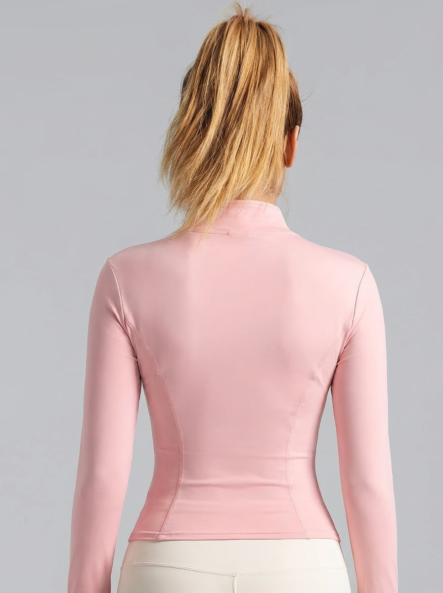 New Women Light Pink Yoga Coat - Fitness Yoga 评论和价格