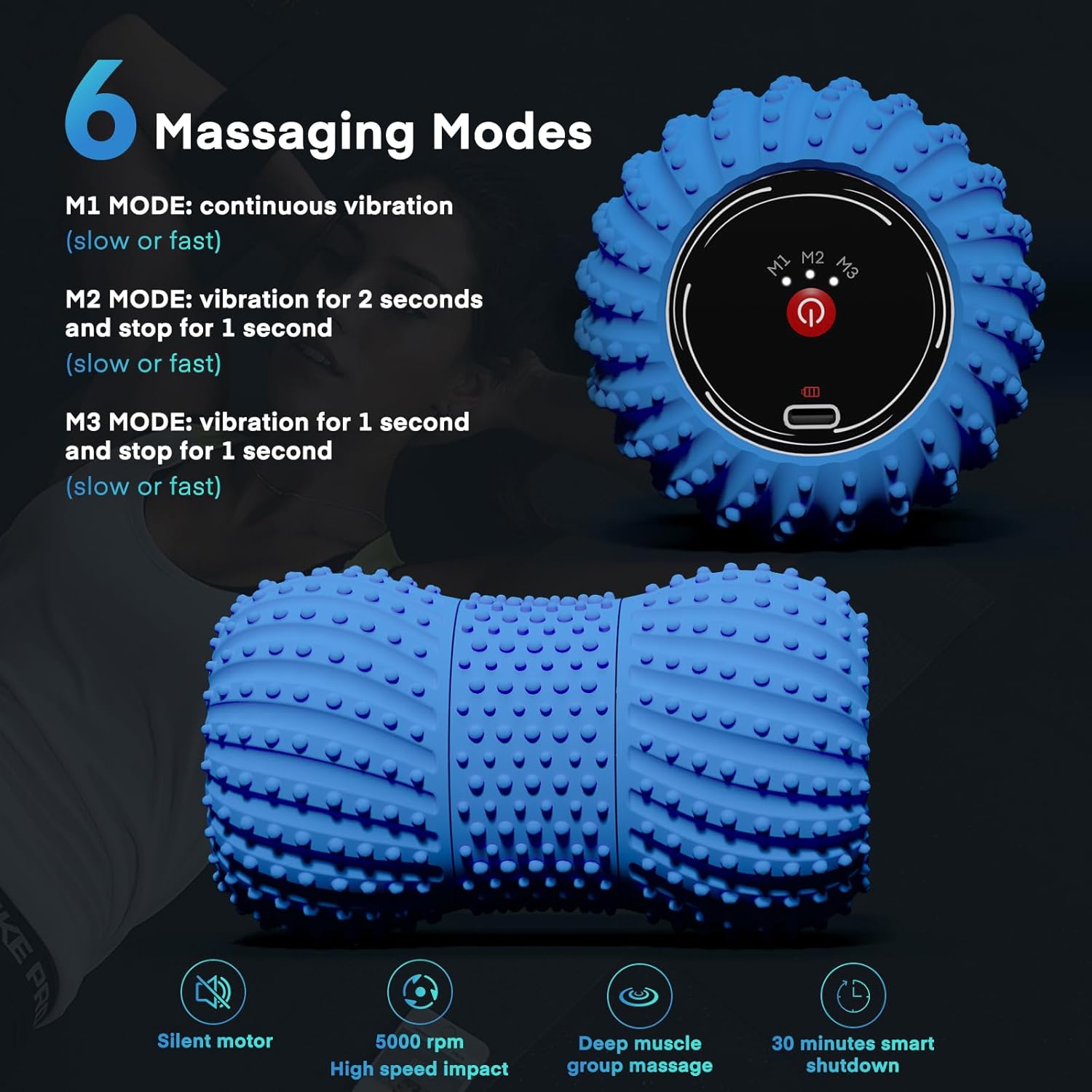 2 in 1 Vibrating Peanut Massag - Yoga Fitness Wheel 评论和价格