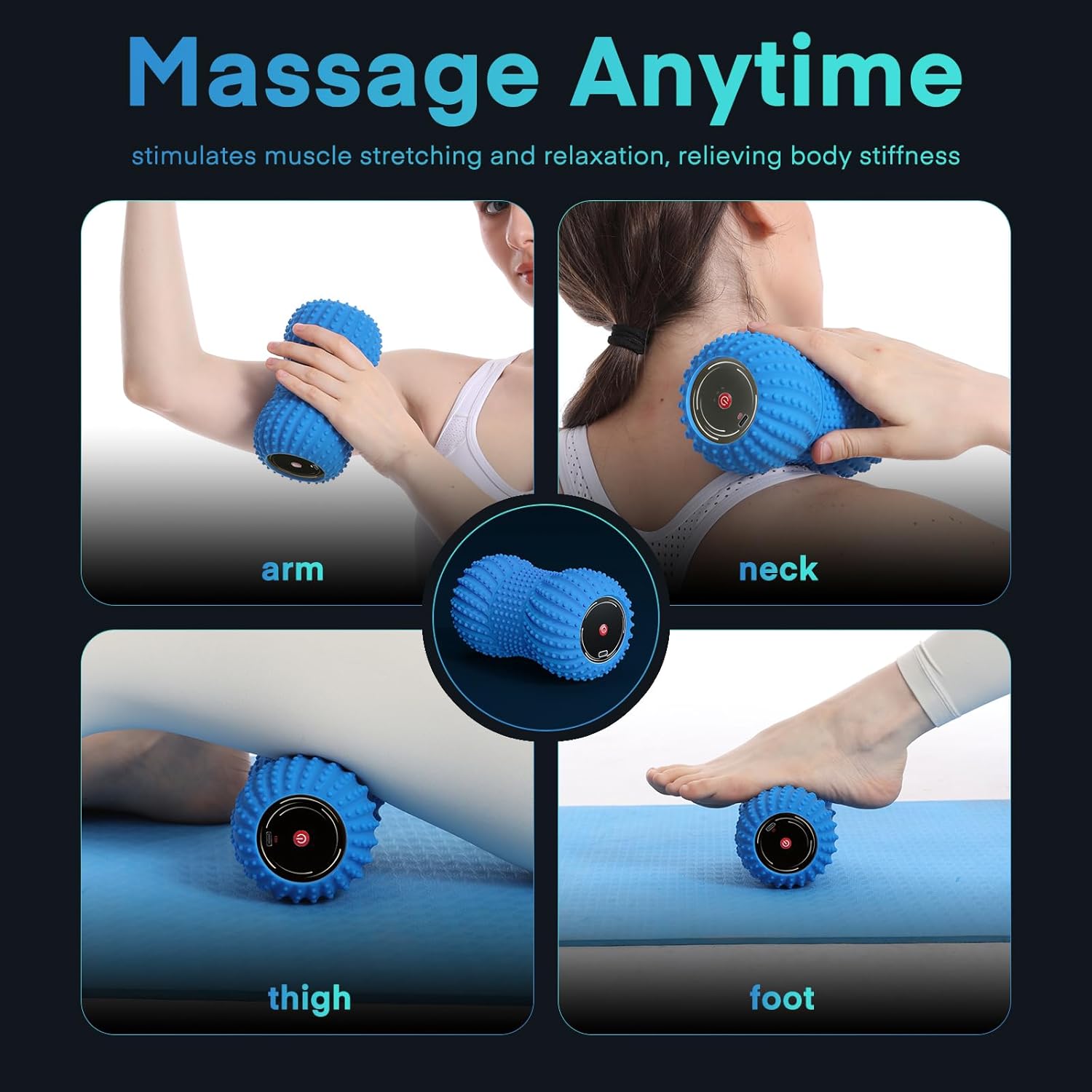 2 in 1 Vibrating Peanut Massag - Yoga Fitness Wheel 评论和价格