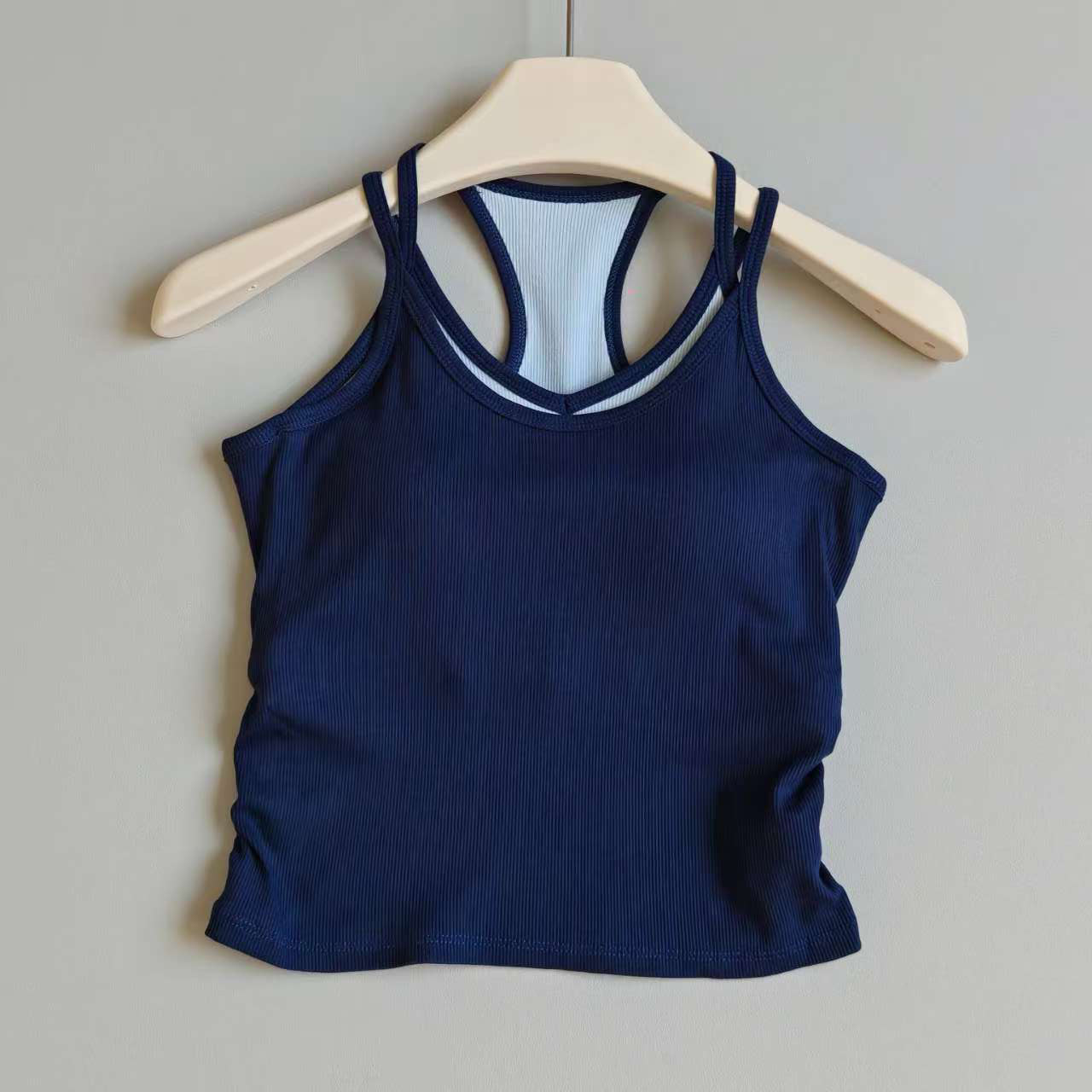 Contrast Color Yoga Vest for W - Yoga Mat For Fitness 评论和价格