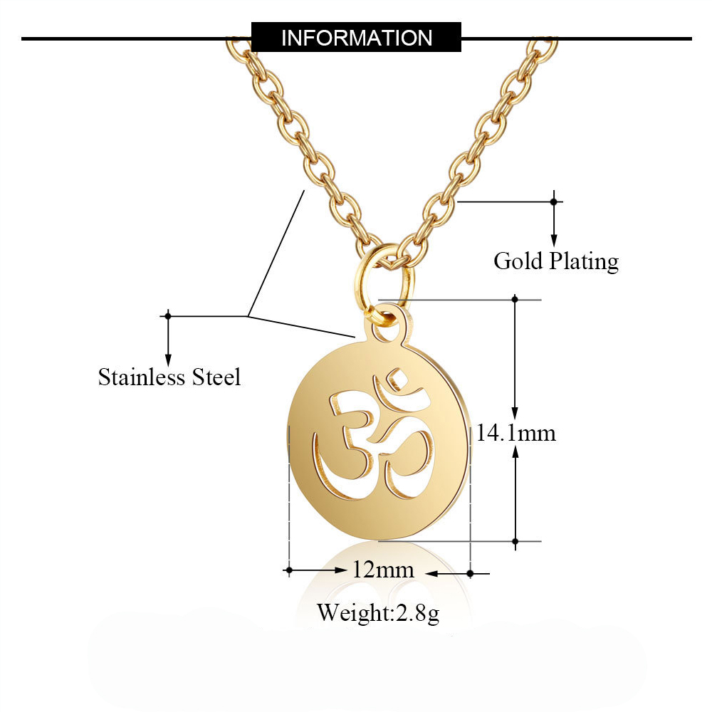 Small Yoga Pendant Gold Color  - Yoga Fitness Zone 评论和价格