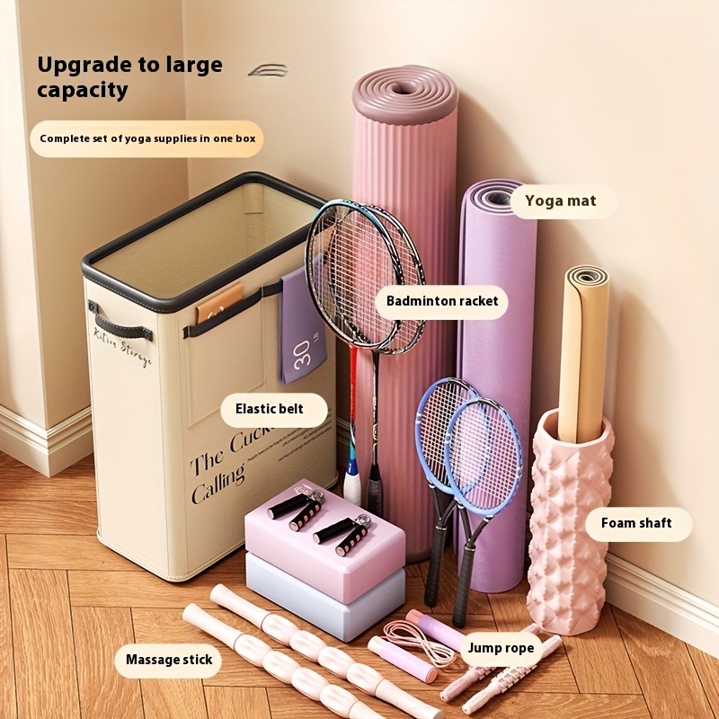 Yoga Mat Storage Basket with W - Yoga Fitness Wheel 评论和价格