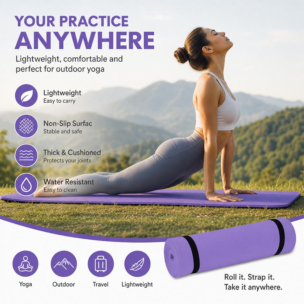 1/2Pcs Thick Yoga Mat Anti-ski - Thick Yoga Mat 评论和价格